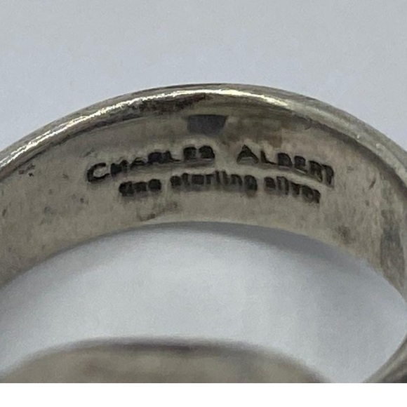 Just in- Charles Albert sterling silver and gem stones earrings and ring - Picture 5 of 5